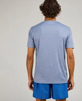 surf Pánske tričko s ochranou proti UV a krátkym rukávom sivé s potlačou