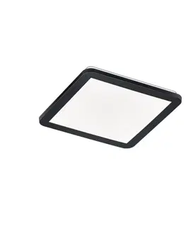 Stropne svietidla LED panel štvorcový čierny 30 cm vrátane LED 3-stupňového stmievania - Lope
