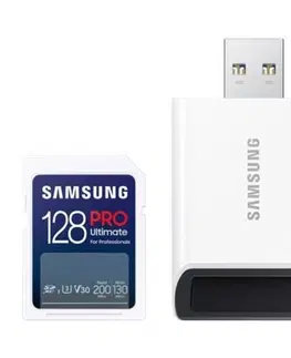Pamäťové karty Samsung SDXC karta 128 GB PRO Ultimate s adaptérom
