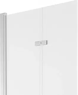 Sprchové dvere MEXEN - Castor vaňová zástena 2-krídlo 80x150 cm, dekor, chróm 892-080-002-01-30