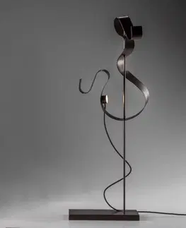 Stolové lampy Knikerboker Knikerboker Curve stolová LED lampa, kávová