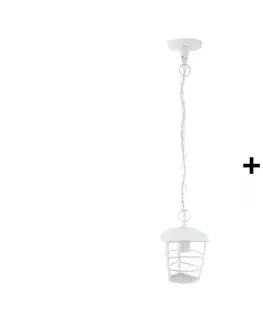 Záhradné lampy Eglo Eglo 93402 - LED Vonkajší luster ALORIA 1xE27/8,5W/230V IP44 