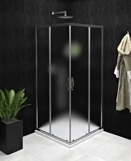 Sprchovacie kúty GELCO - SIGMA SIMPLY sprchové dvere posuvné pre rohový vstup 800 sklo BRICK GS2480