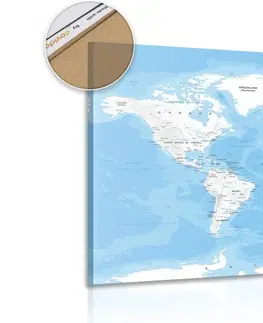 Obrazy na korku Obraz na korku štýlová mapa sveta
