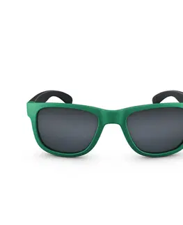 jachting Slnečné okuliare na turistiku pre deti (4-8 rokov) MH K140 kategória 3 sivo-zelené