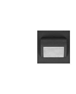 LED osvetlenie ProVero LED Schodiskové svietidlo DECORUS LED/1,2W/12V 3000K antracit 