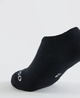 bedminton Detské športové ponožky RS 100 nízke 3 páry čierne