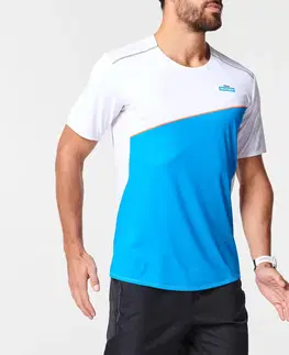 nordic walking Pánske bežecké tričko Light s krátkym rukávom priedušné modré