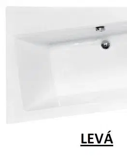 Vane HOPA - Asymetrická vaňa ASTI - Rozmer vane - 150 × 90 cm, Spôsob prevedenia - Ľavé VANAST15L + OLVPINOZ