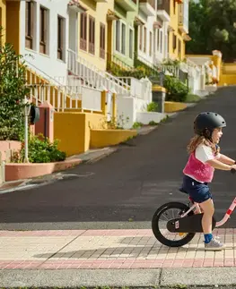 bicykle Detský bicykel s odrážadlom 2v1 Discover 500 3 až 5 rokov 14-palcový ružový
