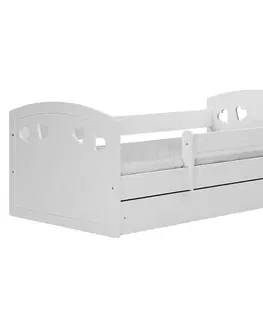 Jednolôžkové postele Detská posteľ Julia +SZ+M biely 80x160
