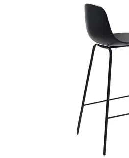 Barové stoličky Furniria Dizajnová barová stolička Jensen čierna