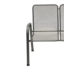 Lavica z kovu a hliníka DEOKORK Kovová stolička Sága dvojitá (dubl)
