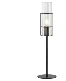 Lampy Markslöjd Markslöjd 108555 - Stolná lampa TUBO 1xE14/40W/230V 50 cm čierna/číra 