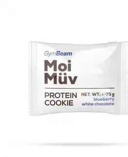 Proteínové cookies GymBeam MoiMüv Protein Cookie 12 x 75 g čučoriedka-biela čokoláda