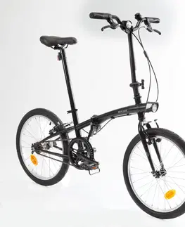 bicykle Skladací bicykel OXYLANE 100 čierny
