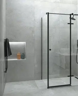 Sprchovacie kúty HOPA - Obdĺžnikový sprchovací kút PIXA BLACK - Rozmer A - 120, Rozmer B - 90, Smer zatvárania - Ľavé (SX) BCPIXA1290OBDLB