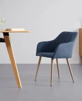 Stoličky Stolička S Podrúčkami Nicola - Modrá