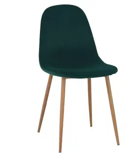 Stoličky Stolička, smaragdová Velvet látka/buk, LEGA