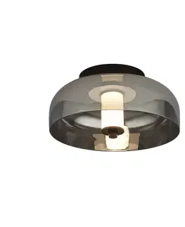Stropné svietidlá Searchlight Stropné LED svietidlo Frisbee, sklenené tienidlo