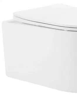 Záchody MEXEN/S - Sofia Závesná WC misa vrátane sedátka s slow-slim, duroplast, biela 30540300