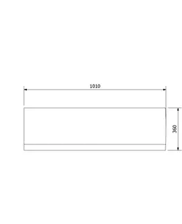 Vaňové panely POLYSAN - DEEP PLAIN panel čelný, ľavý, 100x36cm 83626