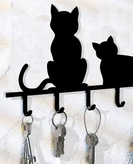 Drobné dekorácie a doplnky Vešiak na kľúče Mačky
