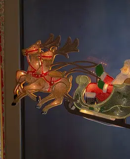 Vianočné osvetlenie do okien Konstsmide Christmas Sob s Mikulášom – okenný LED obraz