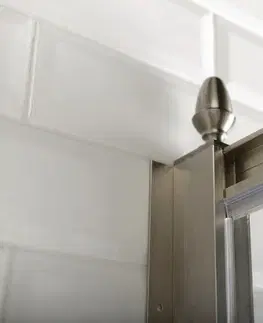 Sprchové dvere GELCO - ANTIQUE štvrťkruhová sprchová zástena 1000x1000mm, 2 dvere, číre sklo, bronz GQ5210C