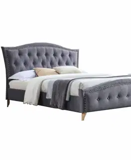 Postele Manželská posteľ, sivá, 180x200, GIOVANA