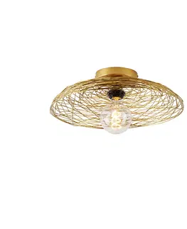 Stropne svietidla Orientálna stropná lampa zlatá 40 cm - Glan