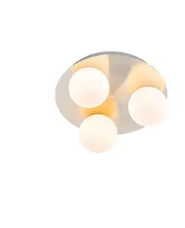 Vonkajsie stropne svietidla Moderné kúpeľňové stropné svietidlo oceľové 3-svetlové - Cederic