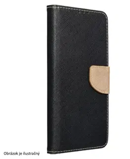 Puzdrá na mobilné telefóny Knižkové puzdro FANCY Book pre Xiaomi Redmi A2, čierna/zlatá TEL187070
