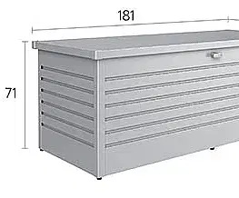 Úložné boxy Biohort Vonkajší úložný box FreizeitBox 181 x 79 x 71 (sivý kremeň metalíza)