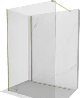 Sprchové dvere MEXEN/S - Kyoto Sprchová zástena WALK-IN 135 x 120 cm, transparent, zlatá 800-135-212-50-00-120