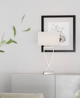 Stolové lampy By Rydéns By Rydéns Omega stolová lampa chróm/biela výška 52cm
