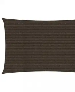 Stínící textilie Tieniaca plachta obdĺžniková HDPE 6 x 8 m Dekorhome Hnedá