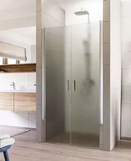 Sprchovacie kúty MEREO - Sprchové dvere, LIMA, dvojkrídlové, lietacie, 90 cm, chróm ALU, sklo Point CK80522K