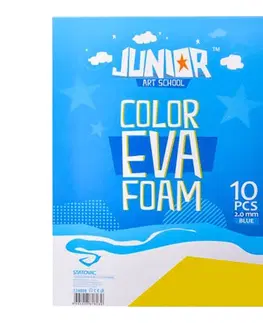 Kreatívne a výtvarné hračky JUNIOR-ST - Dekoračná pena A4 EVA žltá 2,0 mm, sada 10 ks
