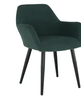 Stoličky Dizajnové kreslo, zelená/čierna, LACEY