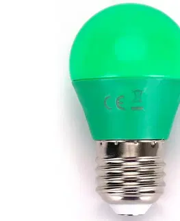 LED osvetlenie  B.V. LED Žiarovka G45 E27/4W/230V zelená -  