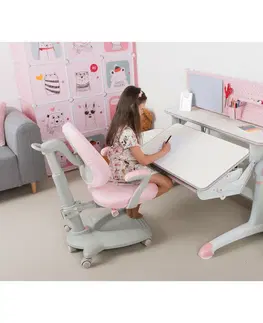 Detské stoly a stoličky Rastúci detský stôl HAYDEN Ružová