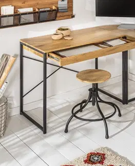 Kancelárske stoly LuxD Rohový kancelársky stôl Kiana vzor dub  x