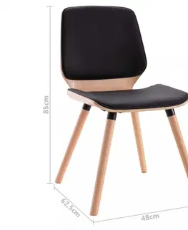 Jedálenské stoličky a kreslá Jedálenská stolička 4 ks Dekorhome Čierna / svetlohnedá