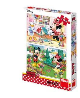 Hračky puzzle DINO - Walt Disney Pracovitá Minnie 2x77 dielikov