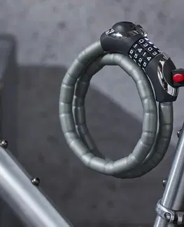 Bicycle Accessories Pancierový káblový zámok s LED