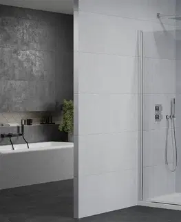 Vane MEXEN/S - Pretoria otváracia sprchovací kút 80x70, sklo transparent, chrom + vanička 852-080-070-01-00-4010