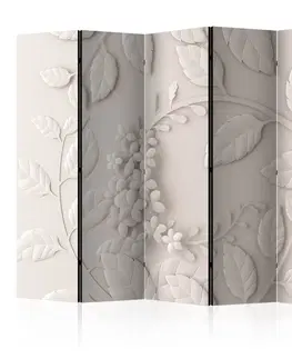 Paravány Paraván Paper Flowers (Cream) Dekorhome 225x172 cm (5-dielny)