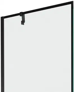 Sprchové dvere MEXEN/S - Next vaňová zástena FIX 80 x 150 cm, čierna dekor, čierna 895-080-000-00-70-70