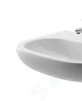 Kúpeľňa DURAVIT - D-Code Umývadlo, 550x430 mm, s prepadom, s otvorom na batériu, biela 23105500002